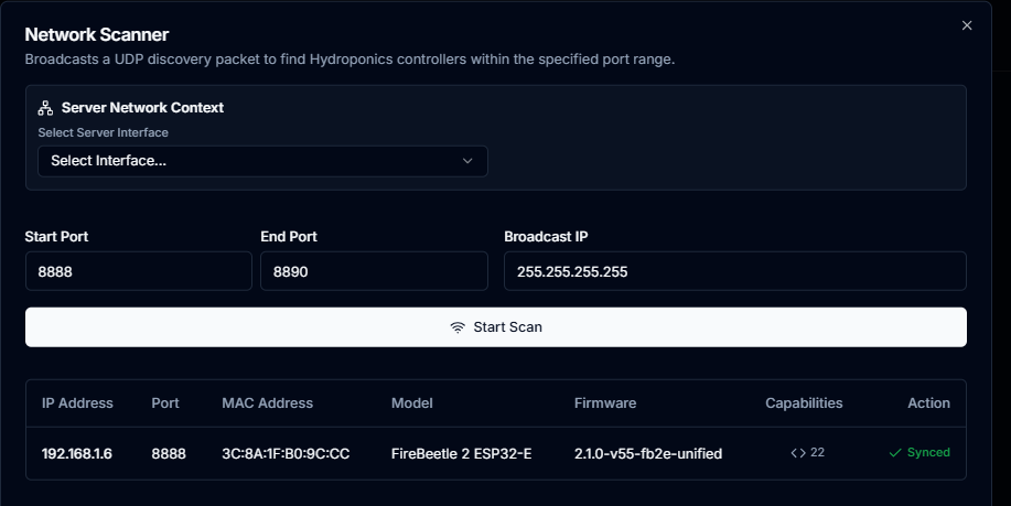 CeresFlows Network Scanner UDP Discovery