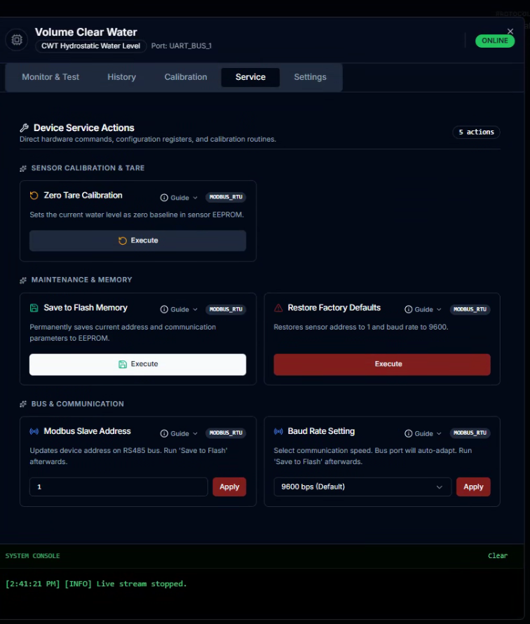 CeresFlows Direct Device Service Actions
