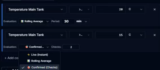 CeresFlows Signal Evaluation Modes