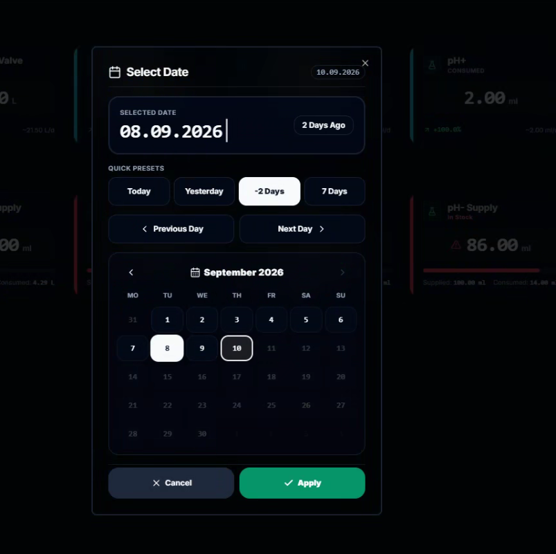 CeresFlows Simple Mode Touch Date Picker Modal